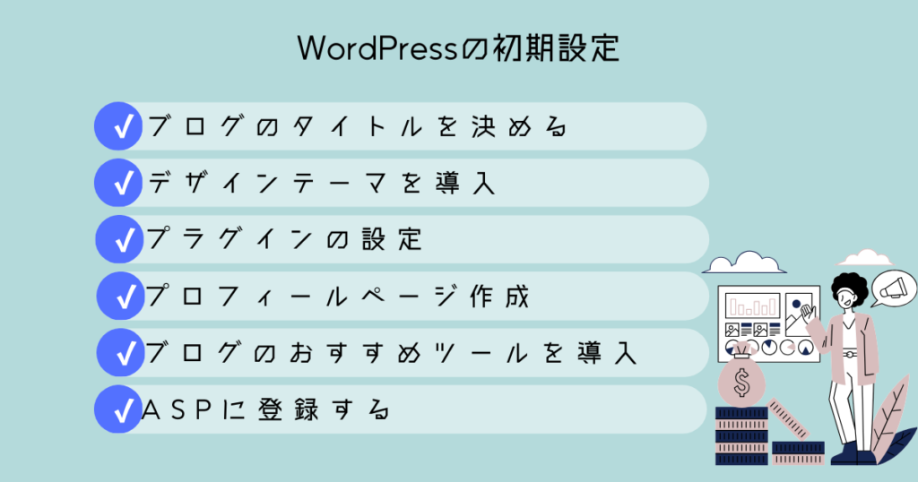 WordPressの初期設定の項目